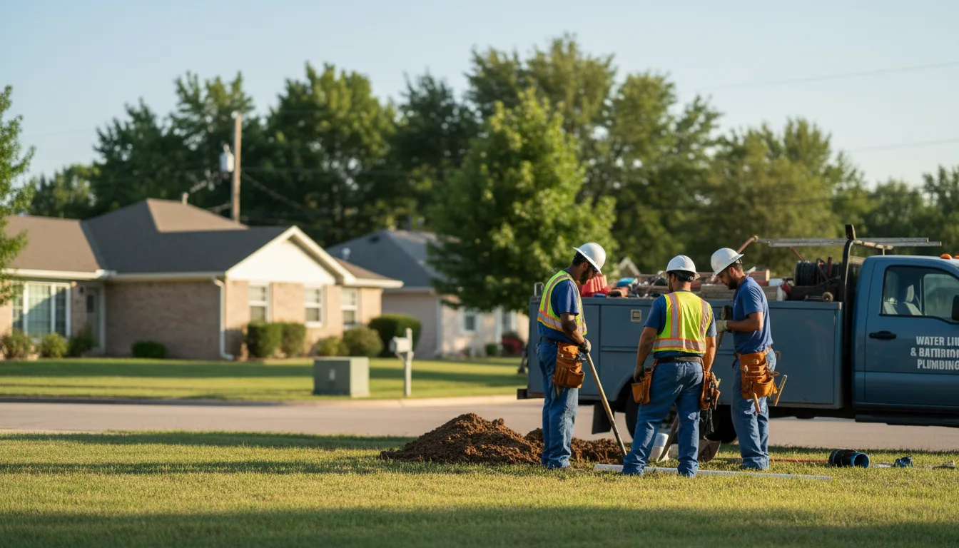 Residential water line and bathroom plumbing service in Crary, ND